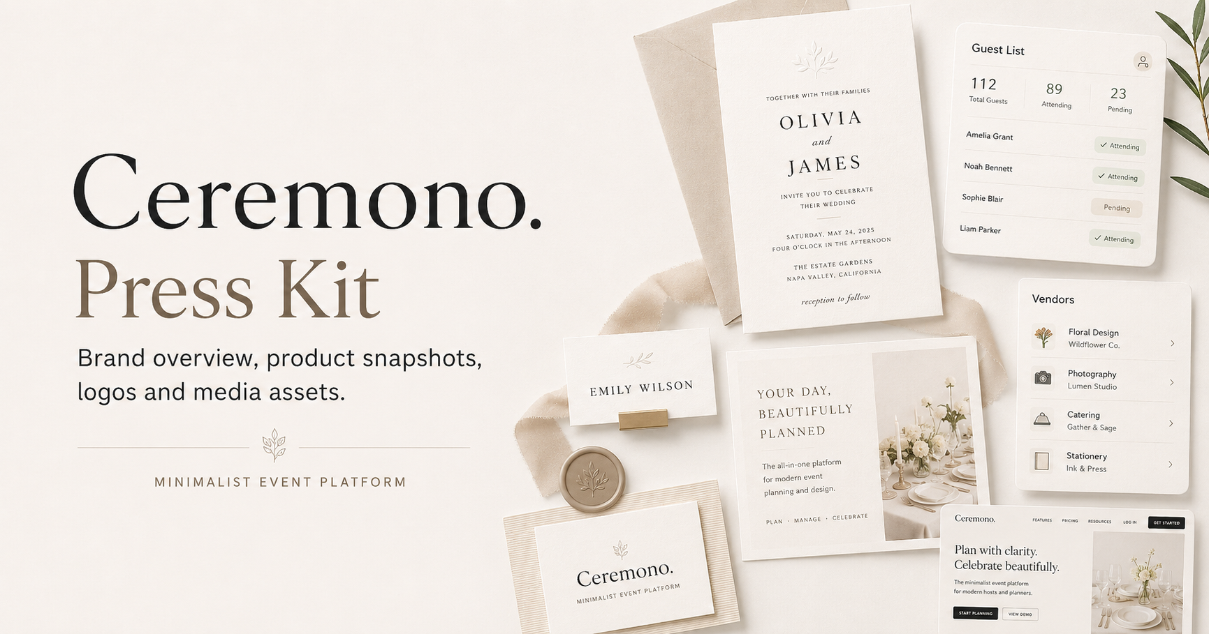 Ceremono Press Kit — brand overview, product snapshots, logos and media assets